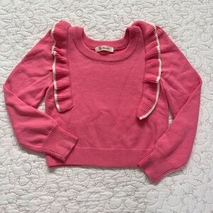 Pink ruffle sweater